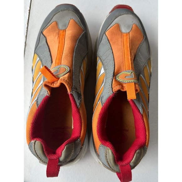 Women's REPORT Racer Leather Sneakers Orange/Red/Gray Size 9 (READ Notes) - Picture 10 of 16